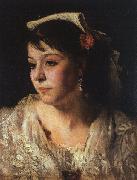 John Singer Sargent Head of an Italian Woman painting